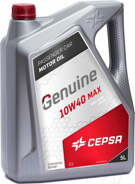 Изображение товара Моторное масло Cepsa Genuine 10W40 Max / 513713090 (5л)