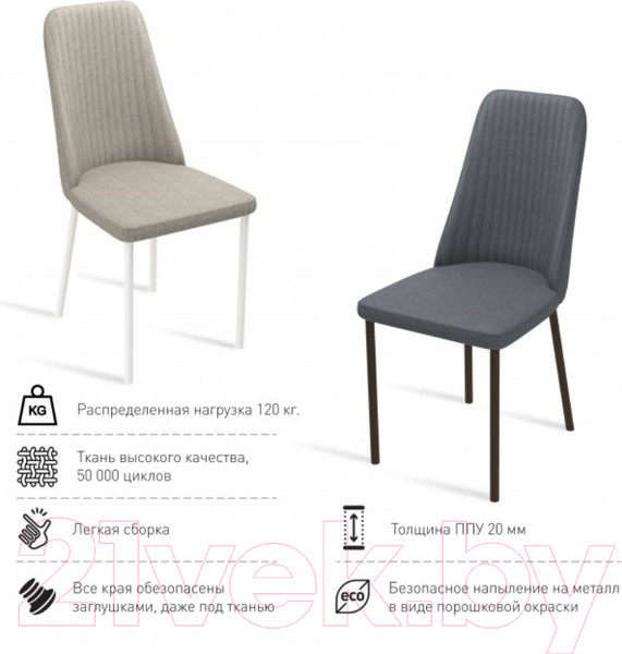 Изображение товара Стул Listvig Лотус R (серый Camaro 18/черный)