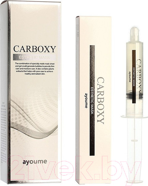 Изображение товара Набор косметики для лица Ayoume Carboxy Esthetic Mask шприц+маска на лицо и шею (75г)