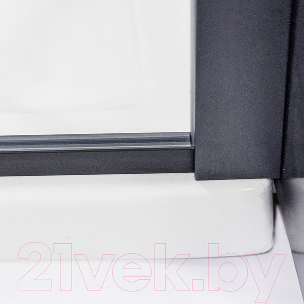 Изображение товара Душевая стенка Roth ECWALK/1000 (черный/прозрачное стекло)