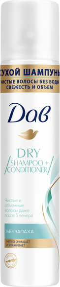 Изображение товара Сухой шампунь для волос Dove Без запаха (250мл)