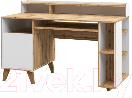 Изображение товара Письменный стол Мебель-Неман Сканди МН-036-25 (дуб вотан/белый)