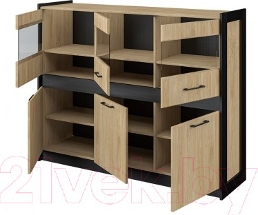 Изображение товара Тумба Мебель-Неман Стенли МН-037-16 (дуб прованс/черный)