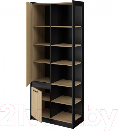 Изображение товара Шкаф Мебель-Неман Стенли МН-037-09 (дуб прованс/черный)