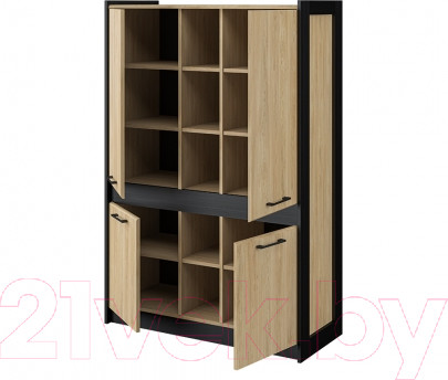 Изображение товара Шкаф Мебель-Неман Стенли МН-037-10 (дуб прованс/черный)