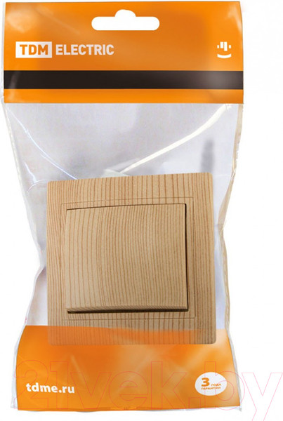 Изображение товара Выключатель TDM Лама SQ1815-0301 (сосна)