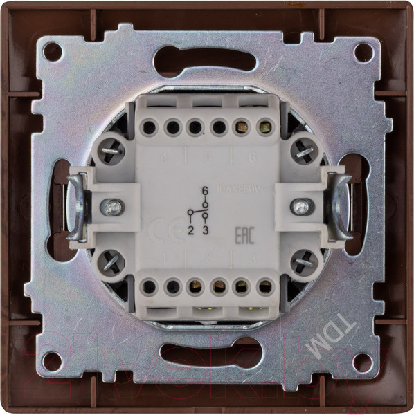 Изображение товара Выключатель TDM Лама SQ1815-0406 (венге)