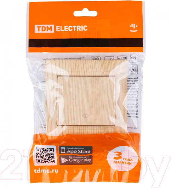 Изображение товара Выключатель TDM Лама SQ1815-0336 (сосна)