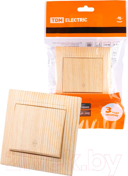 Изображение товара Выключатель TDM Лама SQ1815-0336 (сосна)