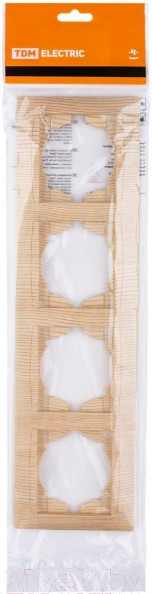 Изображение товара Рамка для выключателей и розеток TDM Лама SQ1815-0332 (сосна)