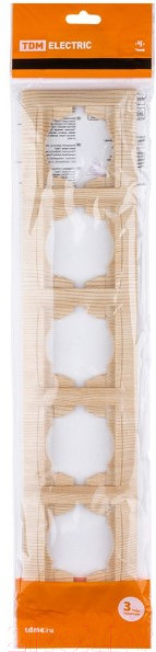 Изображение товара Рамка для выключателей и розеток TDM Лама SQ1815-0337 (сосна)