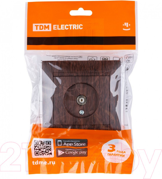 Изображение товара Розетка TDM Лама SQ1815-0417 (венге)