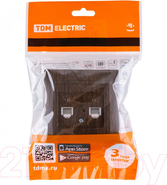 Изображение товара Розетка TDM Лама SQ1815-0418 (венге)