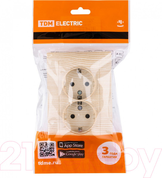 Изображение товара Розетка TDM Лама SQ1815-0313 (сосна)