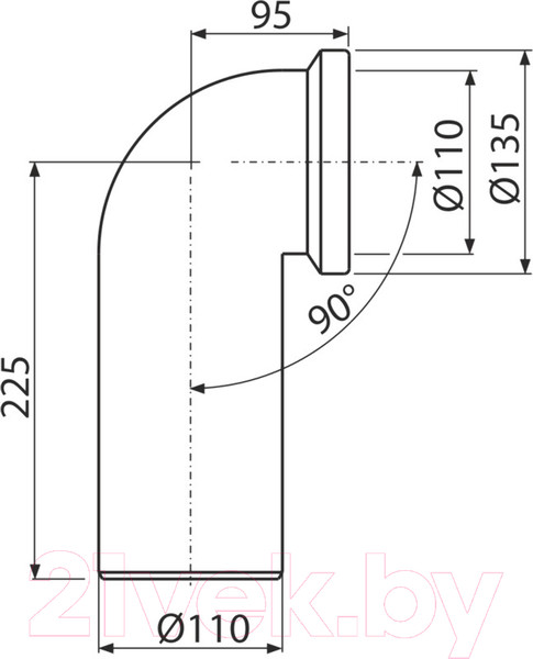 Изображение товара Патрубок Alcadrain A90-90