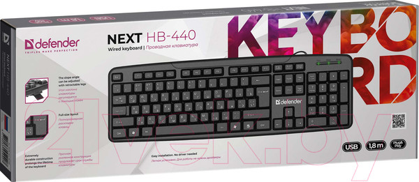 Изображение товара Клавиатура Defender Next HB-440 / 45440 (черный)