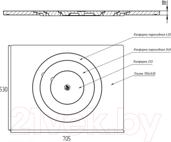 Изображение товара Плита для печи Везувий ПК-430