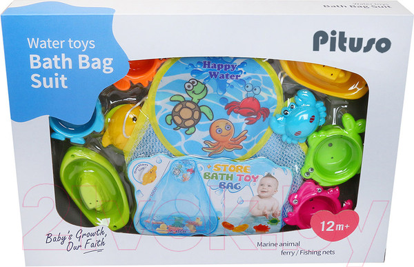 Изображение товара Набор игрушек для ванной Pituso Морские животные / K999-215B