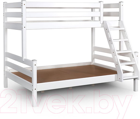 Изображение товара Двухъярусная кровать детская Мебельград Адель (белый)
