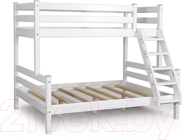Изображение товара Двухъярусная кровать детская Мебельград Адель (белый)