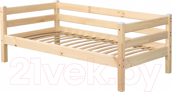 Изображение товара Кровать-тахта Мебельград Соня вариант 2 (массив сосны прозрачный лак)