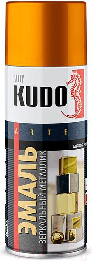 Изображение товара Эмаль Kudo Универсальная Металлик / KU-1033 (520мл, хром зеркальный)
