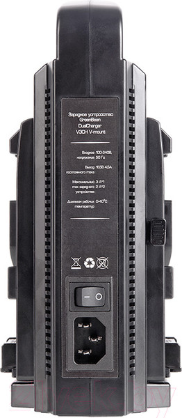 Изображение товара Зарядное устройство для аккумулятора для камеры GreenBean DualCharger V3CH V-Mount / 26157