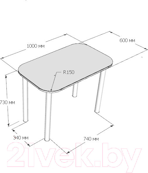 Изображение товара Обеденный стол Senira Р-001-01/01 (UC 113 хром)