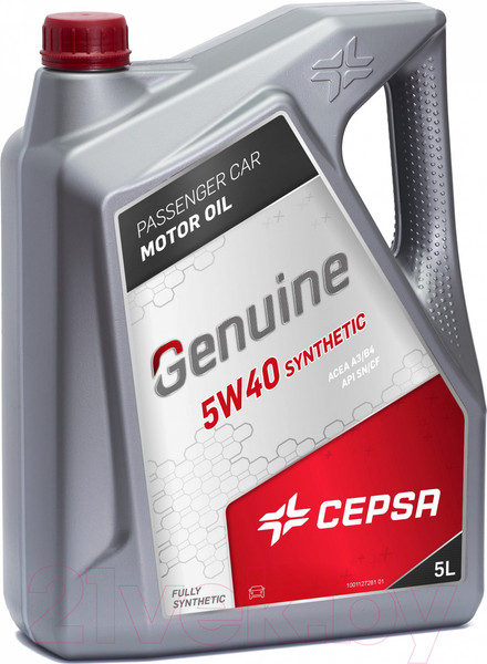 Изображение товара Моторное масло Cepsa Genuine 5W40 Synthetic / 512553090 (5л)