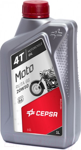 Изображение товара Моторное масло Cepsa Moto 4T Ruta 66 20W50 / 514234191 (1л)