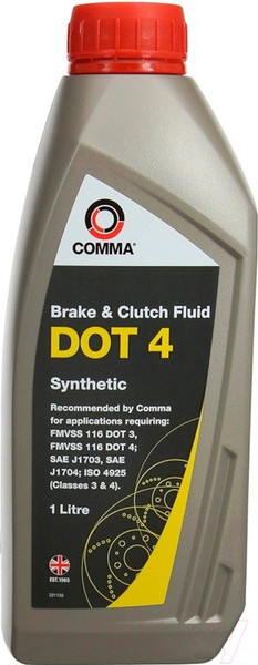 Изображение товара Тормозная жидкость Comma DOT 4 / BF41L (1л)