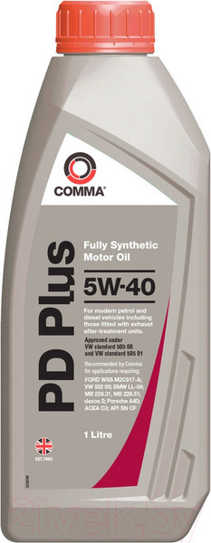 Изображение товара Моторное масло Comma PD Plus 5W40 / DPD1L (1л)