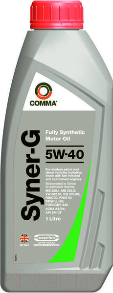 Изображение товара Моторное масло Comma Syner-G 5W40 / SYN1L (1л)