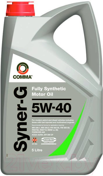 Изображение товара Моторное масло Comma Syner-G 5W40 / SYN5L (5л)
