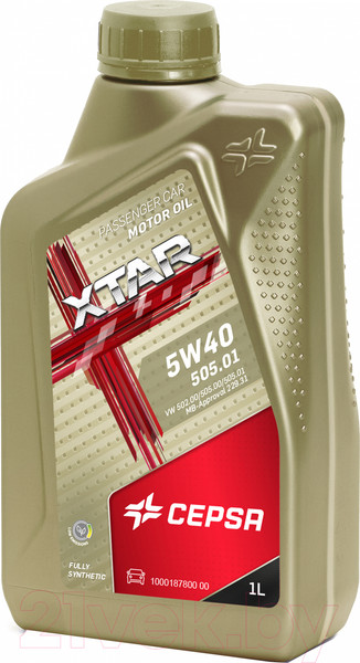Изображение товара Моторное масло Cepsa Xtar 5W40 505.01 / 513924190 (1л)