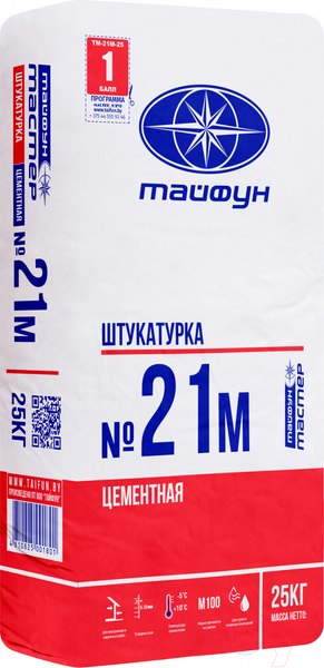 Изображение товара Штукатурка выравнивающая Тайфун Мастер №21М зимняя (25кг)