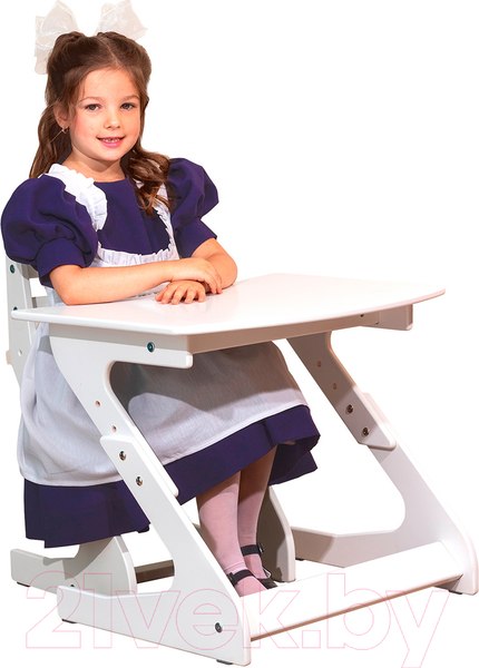 Изображение товара Парта Millwood Вырастайка Мини 45.3x60x43.2/46.7/50.2 (белый)
