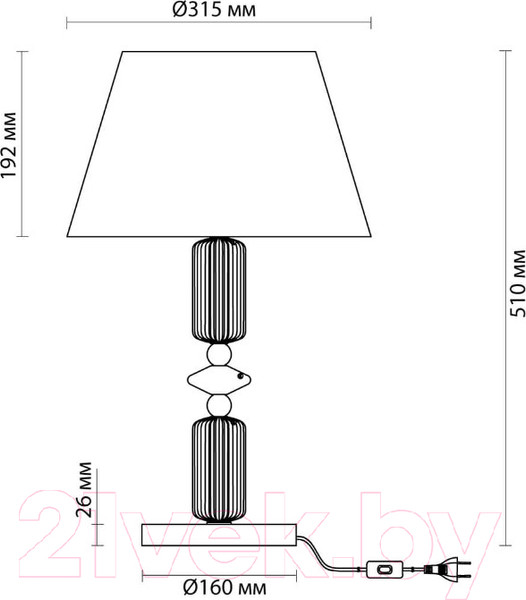 Изображение товара Прикроватная лампа Odeon Light Candy 4861/1TA