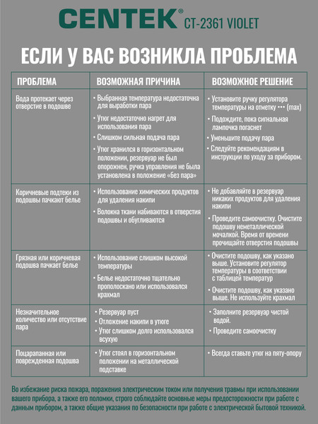 Изображение товара Утюг Centek CT-2361 (Violet)