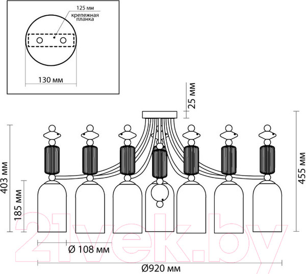 Изображение товара Люстра Odeon Light Candy 4861/7C