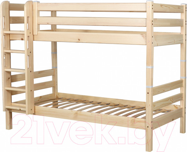 Изображение товара Двухъярусная кровать Мебельград Соня вариант 9 (массив сосны прозрачный лак)