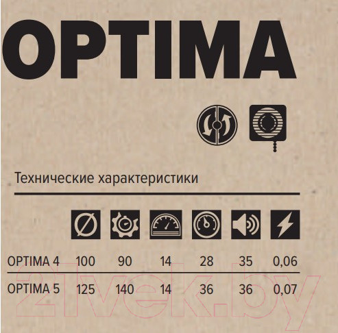 Изображение товара Вентилятор накладной ERA D 125 / Optima 5-02
