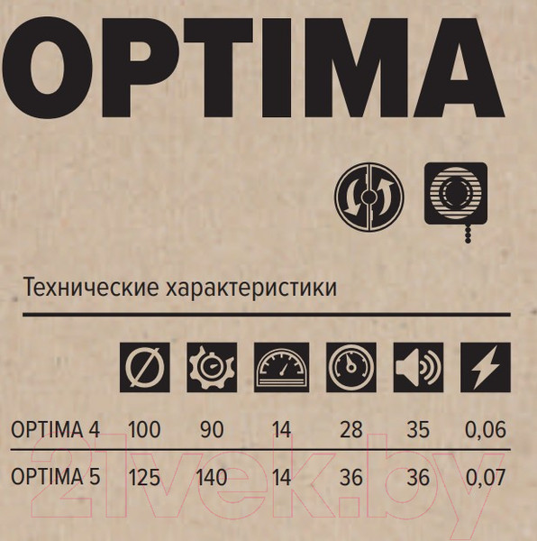 Изображение товара Вентилятор накладной ERA D 100 / Optima 4C