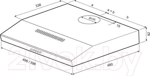 Изображение товара Вытяжка плоская Krona Ermina 600 Ivory PB / КА-00001060