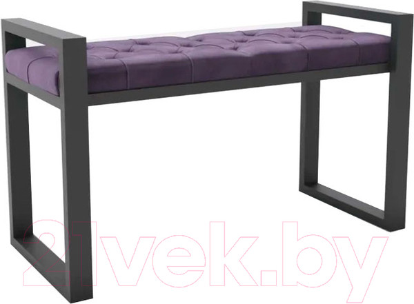 Изображение товара Банкетка Hype Mebel Бридж (черный/фиолетовый)