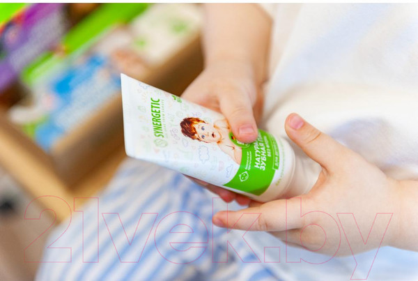 Изображение товара Зубная паста Synergetic Липа и ромашка от 0 до 3 лет (50г)