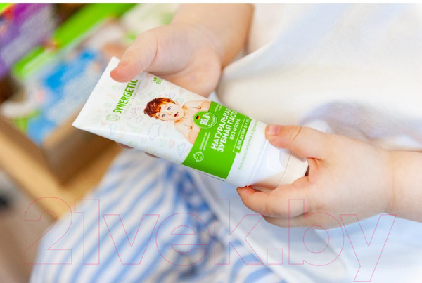 Изображение товара Зубная паста Synergetic Липа и ромашка от 0 до 3 лет (50г)