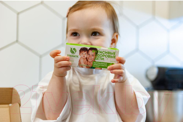 Изображение товара Зубная паста Synergetic Липа и ромашка от 0 до 3 лет (50г)