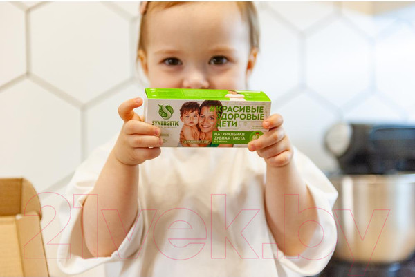 Изображение товара Зубная паста Synergetic Липа и ромашка от 0 до 3 лет (50г)