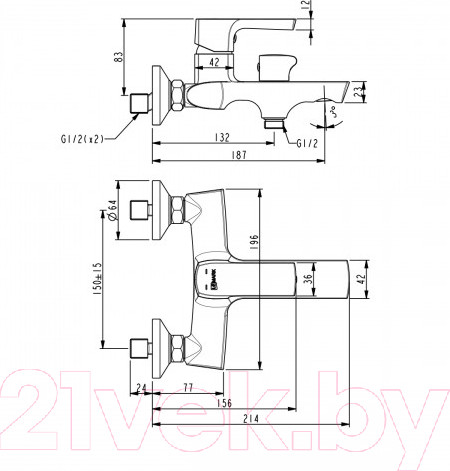 Изображение товара Смеситель LEMARK Ursus LM7214BL